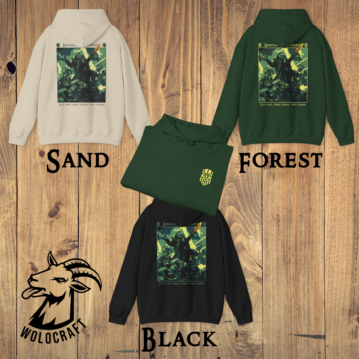 "Luck has, Need keeps, Toil earns" Hoodie