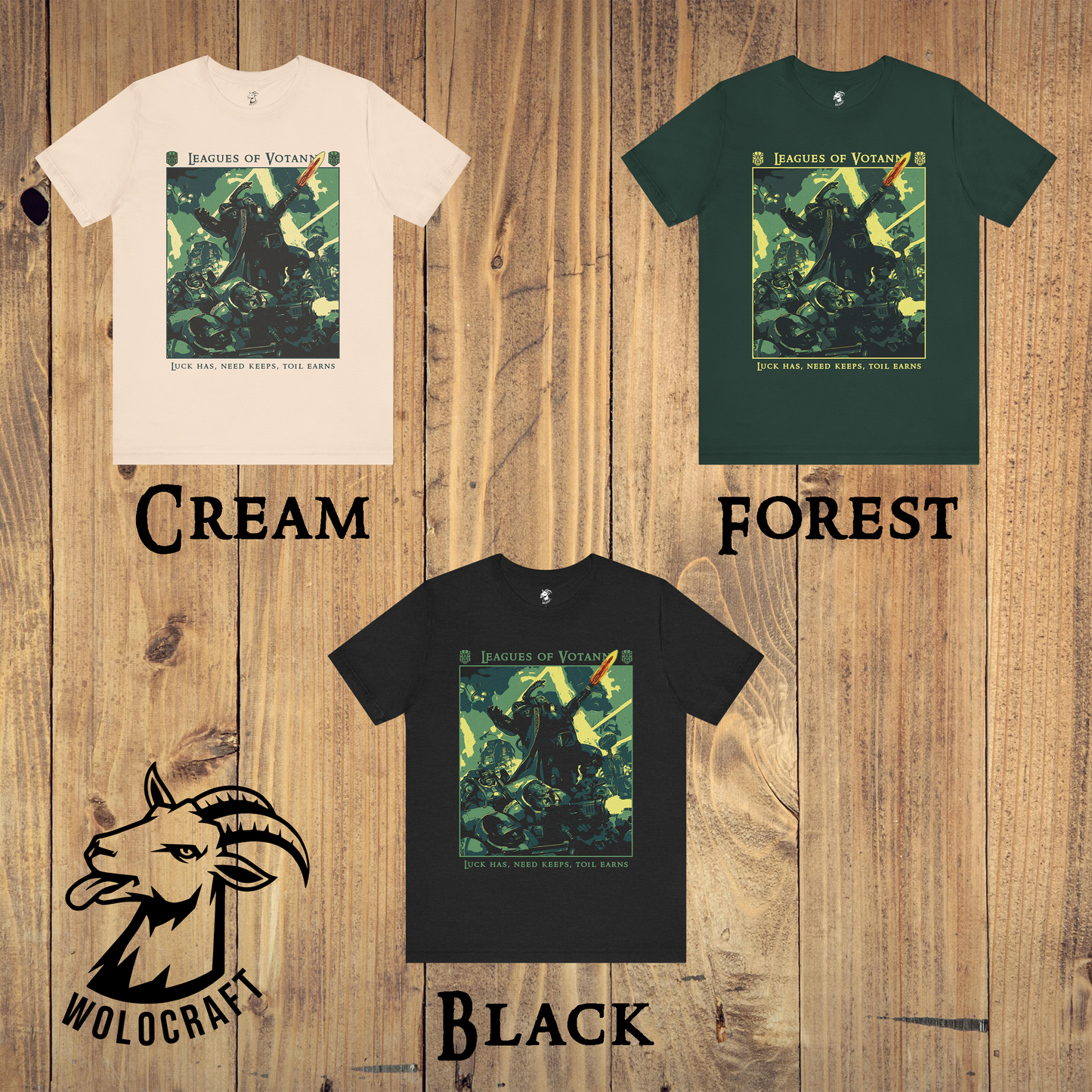 "Luck has, Need keeps, Toil earns" T-Shirt