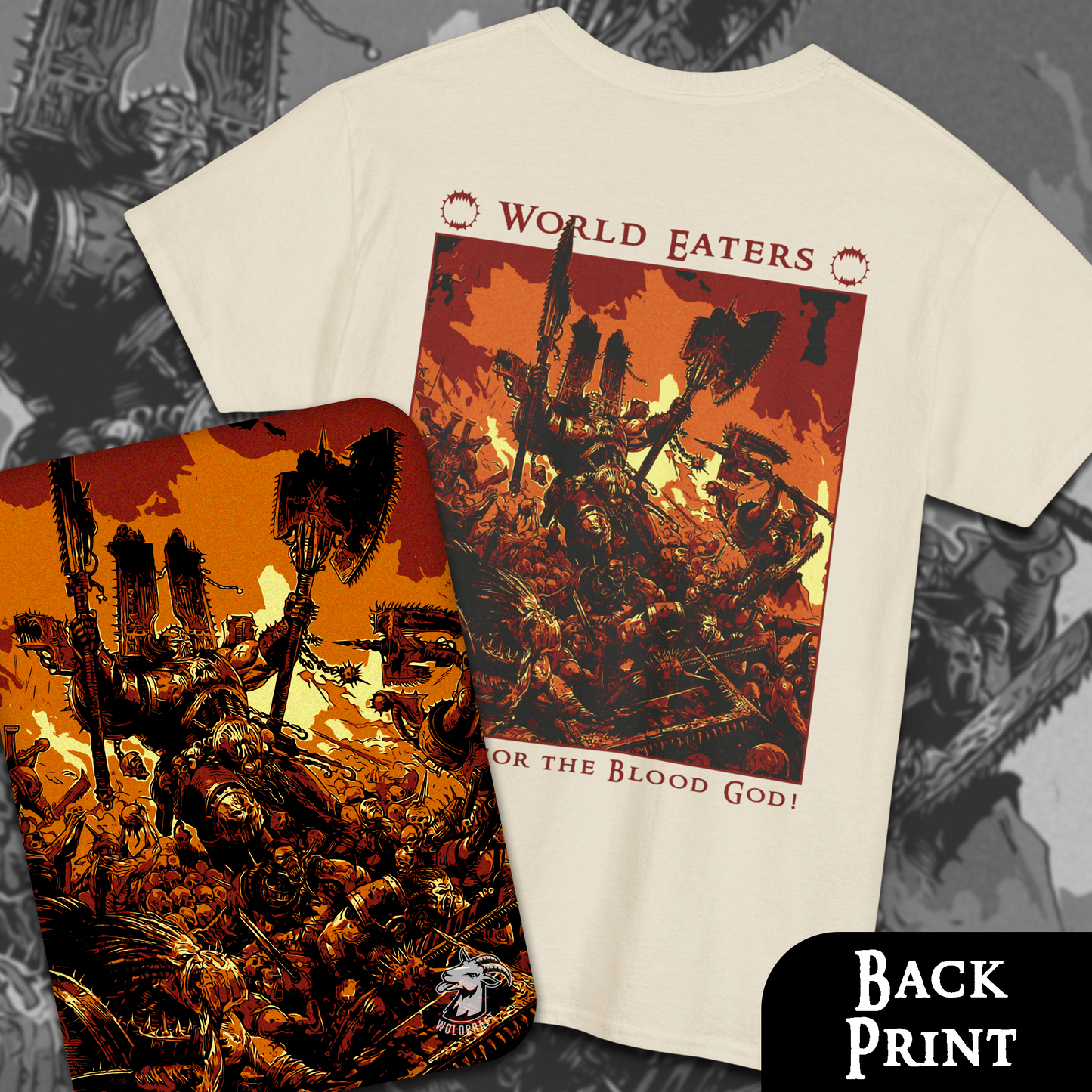 Blood For The Blood God | Back Print T-Shirt