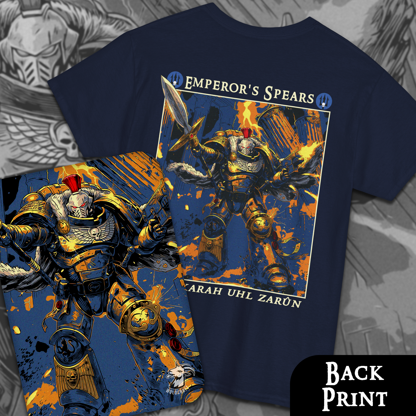 Emperor's Spears - Warhammer 40k | Back Print T-Shirt