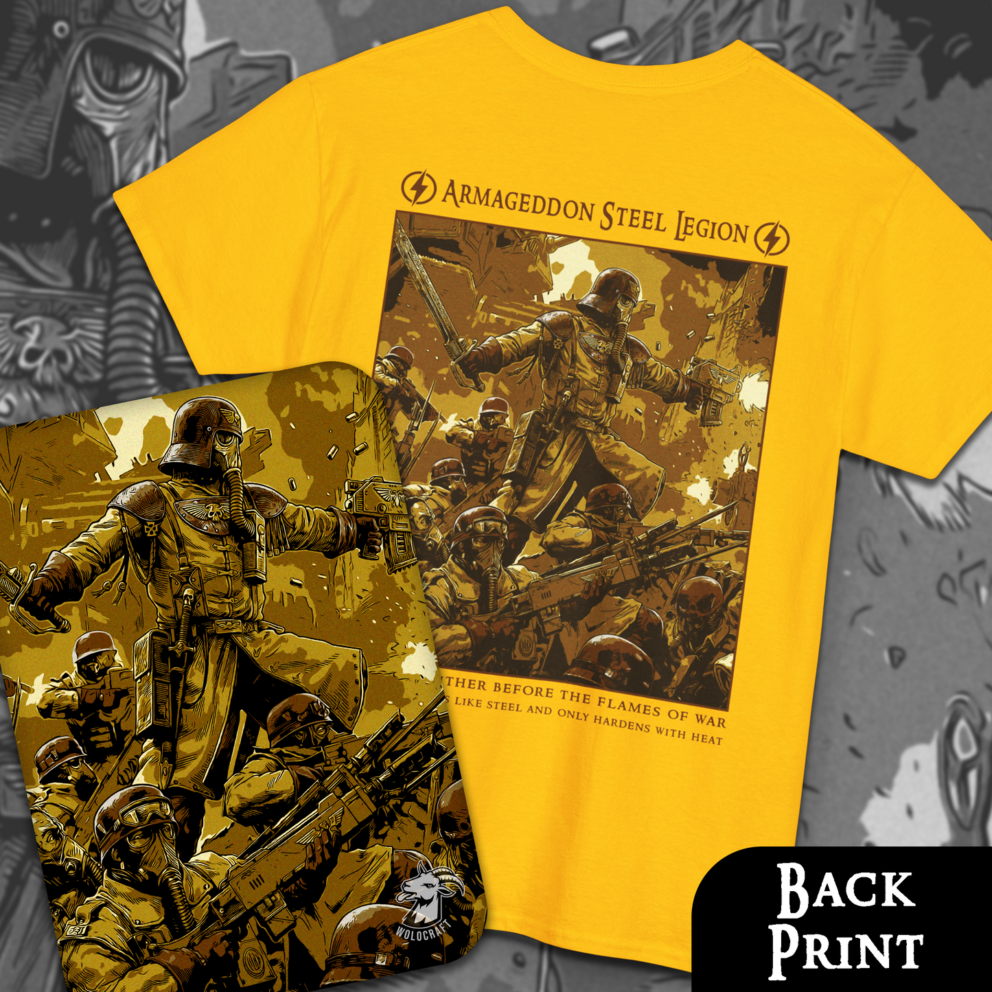 Armageddon Steel Legion | Back Print T-Shirt