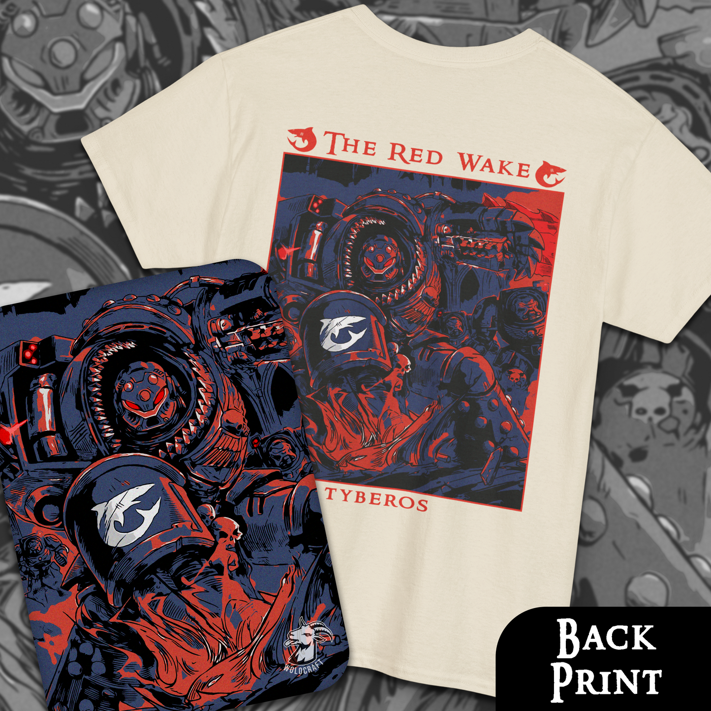 Tyberos - The Red Wake | Back Print T-Shirt