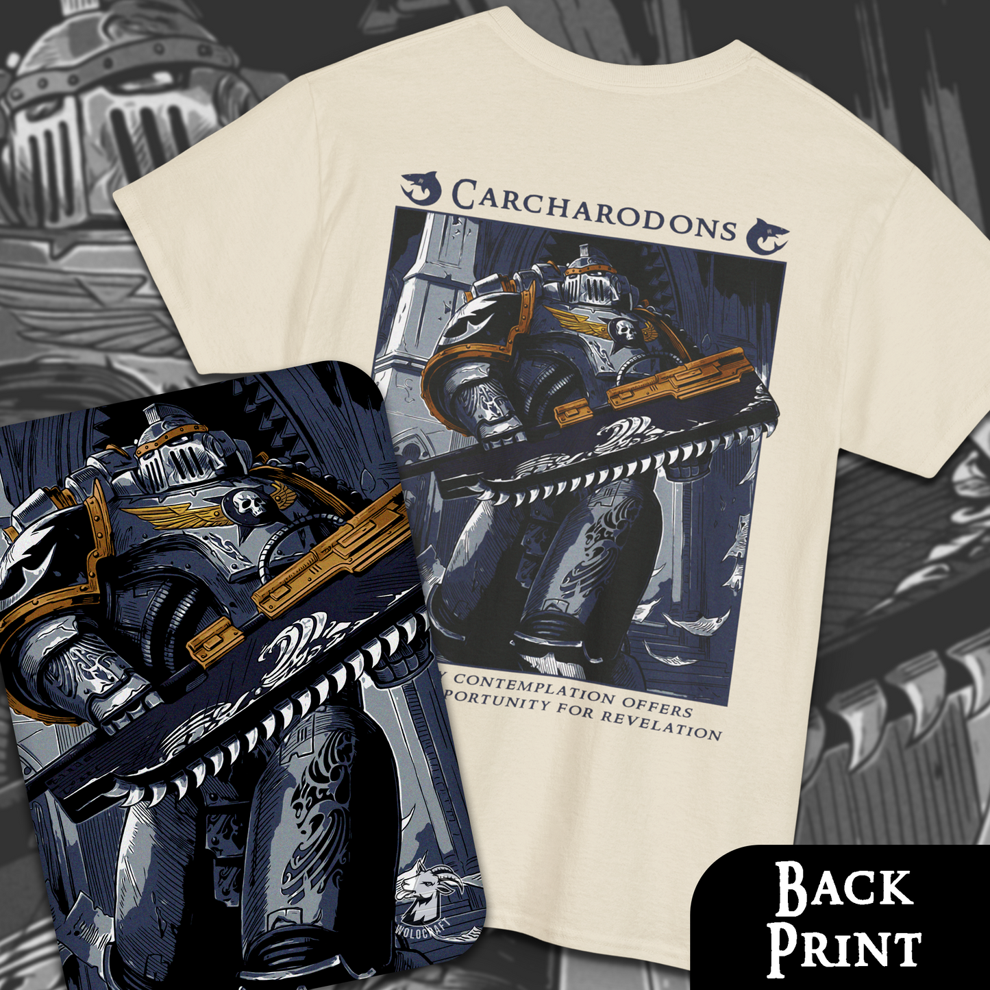 Carcharodons - Warhammer 40k | Back Print T- Shirt