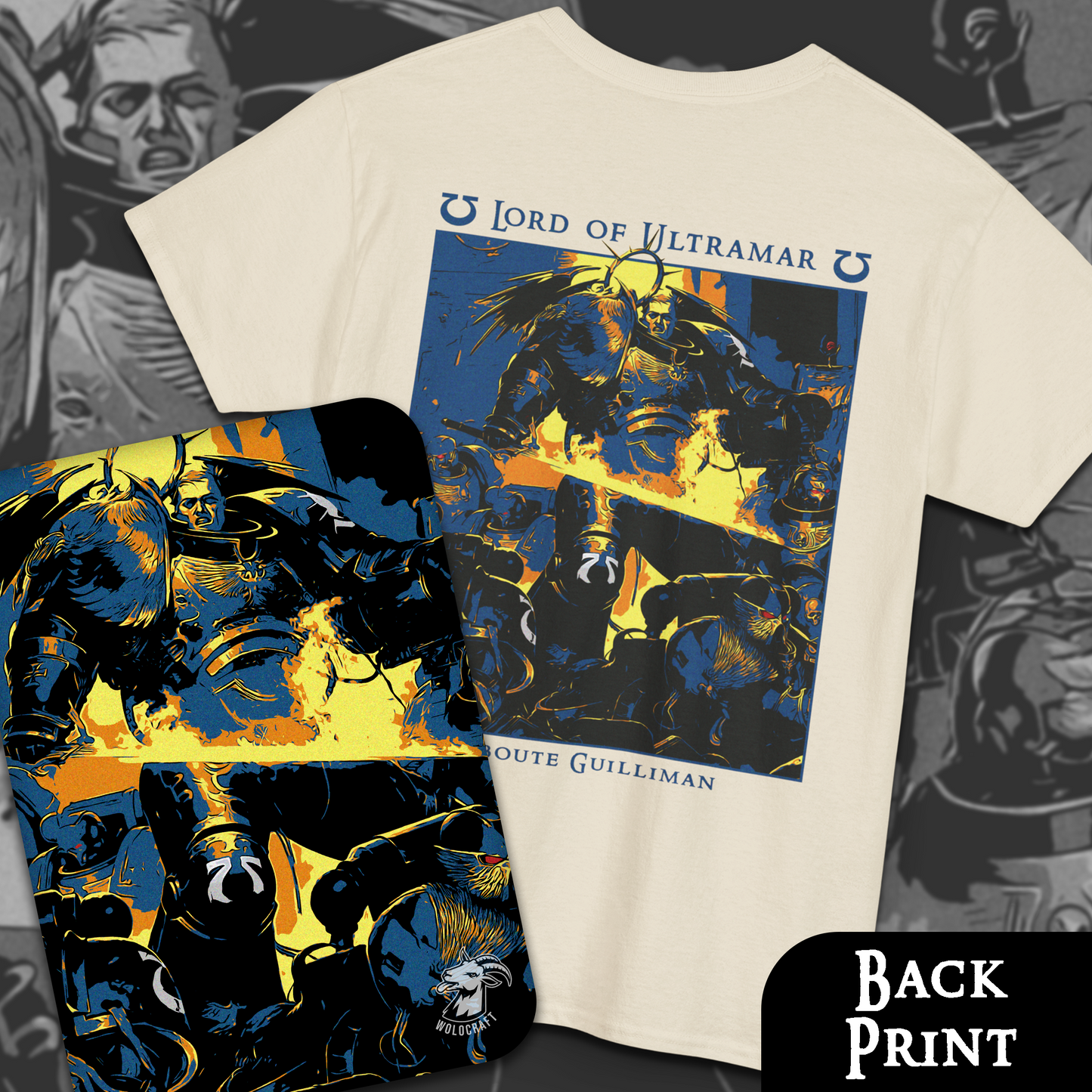 Roboute Guilliman - Lord of Ultramar | Back Print T-Shirt