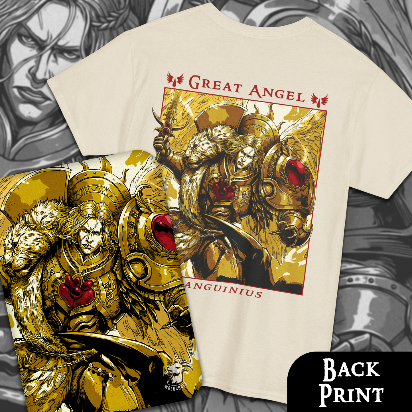 Sanguinius - Great Angel | Back Print T-Shirt