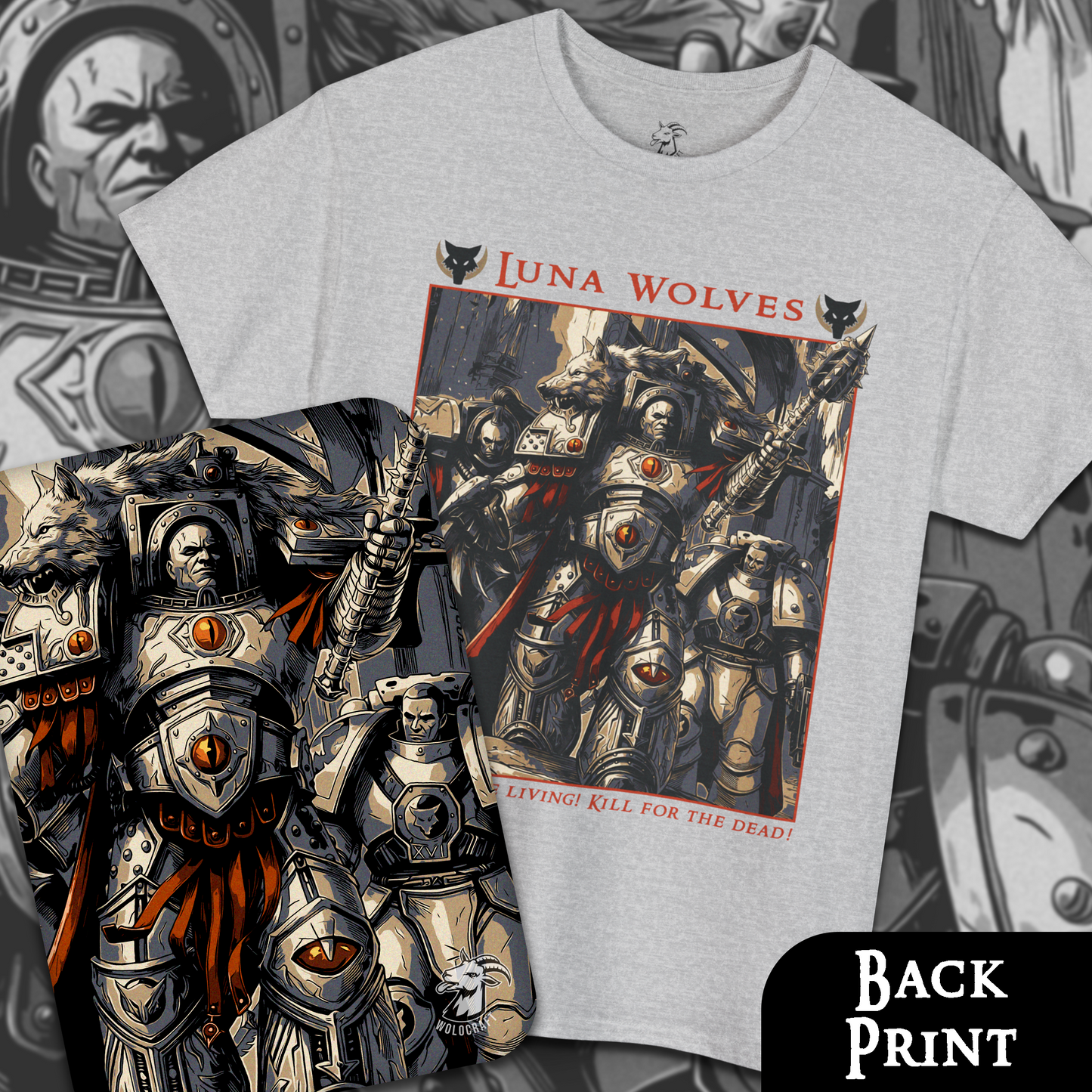 Luna Wolves - Warhammer 40k | Back Print T-Shirt