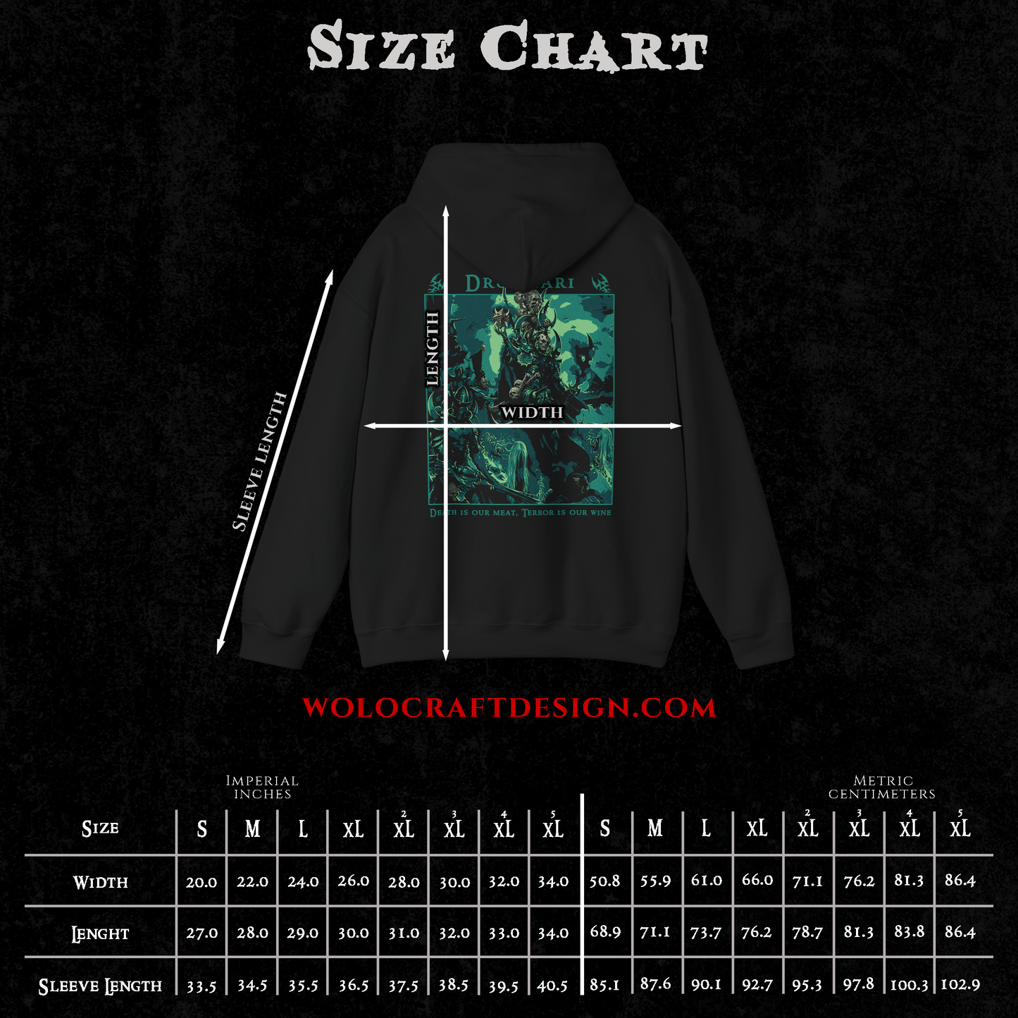 "Terror is our Wine" Hoodie