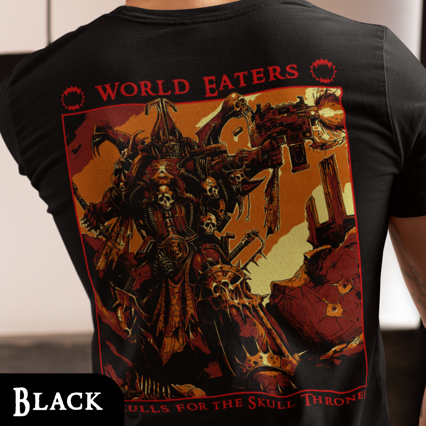 World Eaters - Skull Throne | Back Print T-Shirt