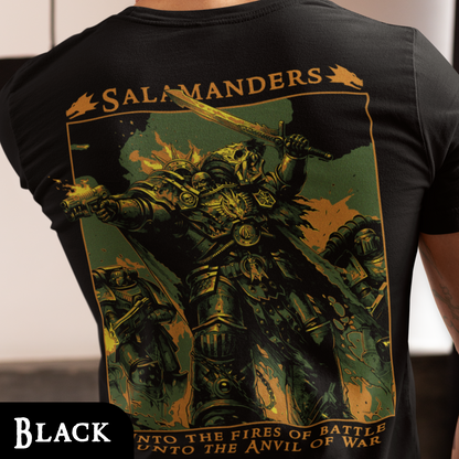 Salamanders - Unto The Anvil of War | Back Print T-Shirt