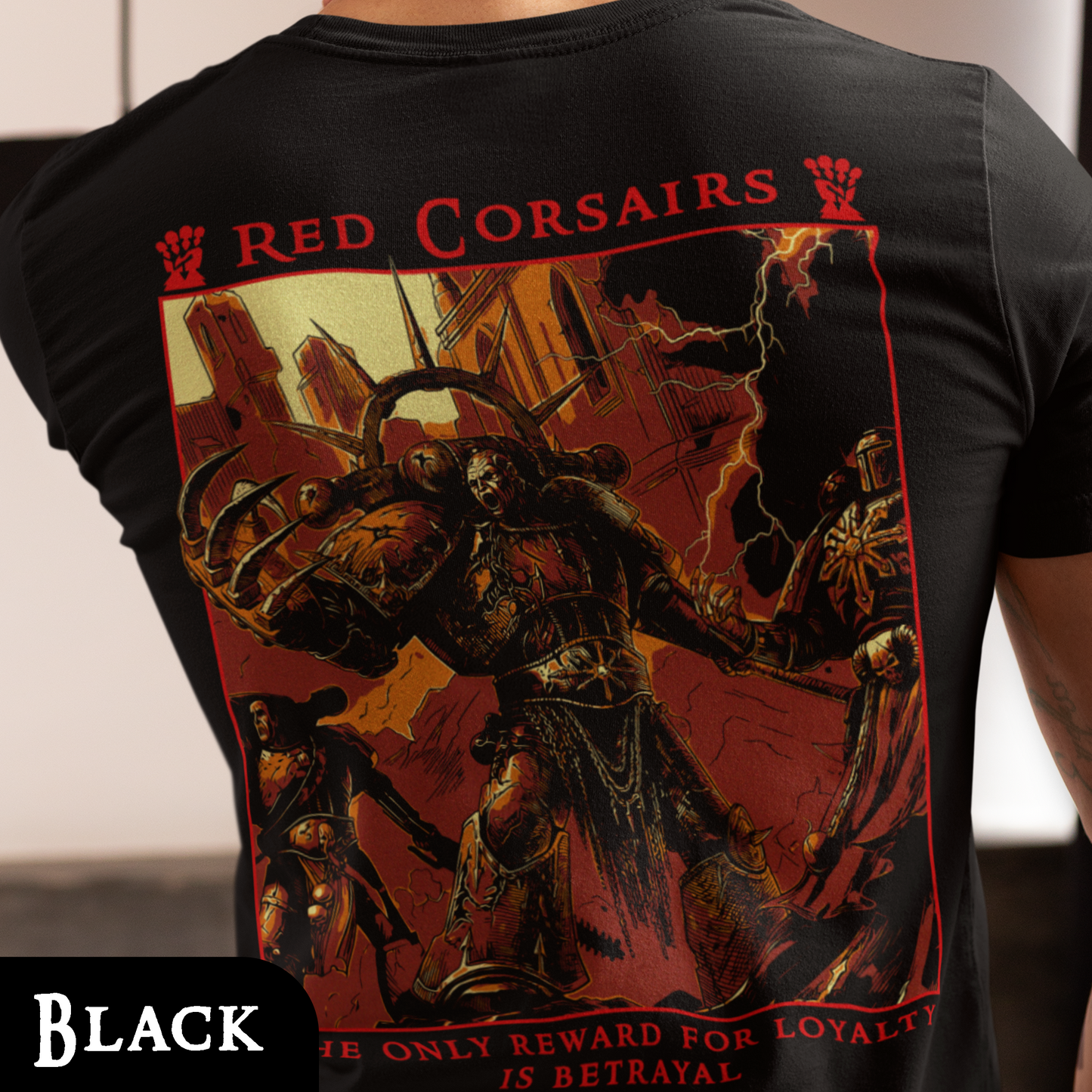 Red Corsairs Warhammer 40k | Back Print T-Shirt