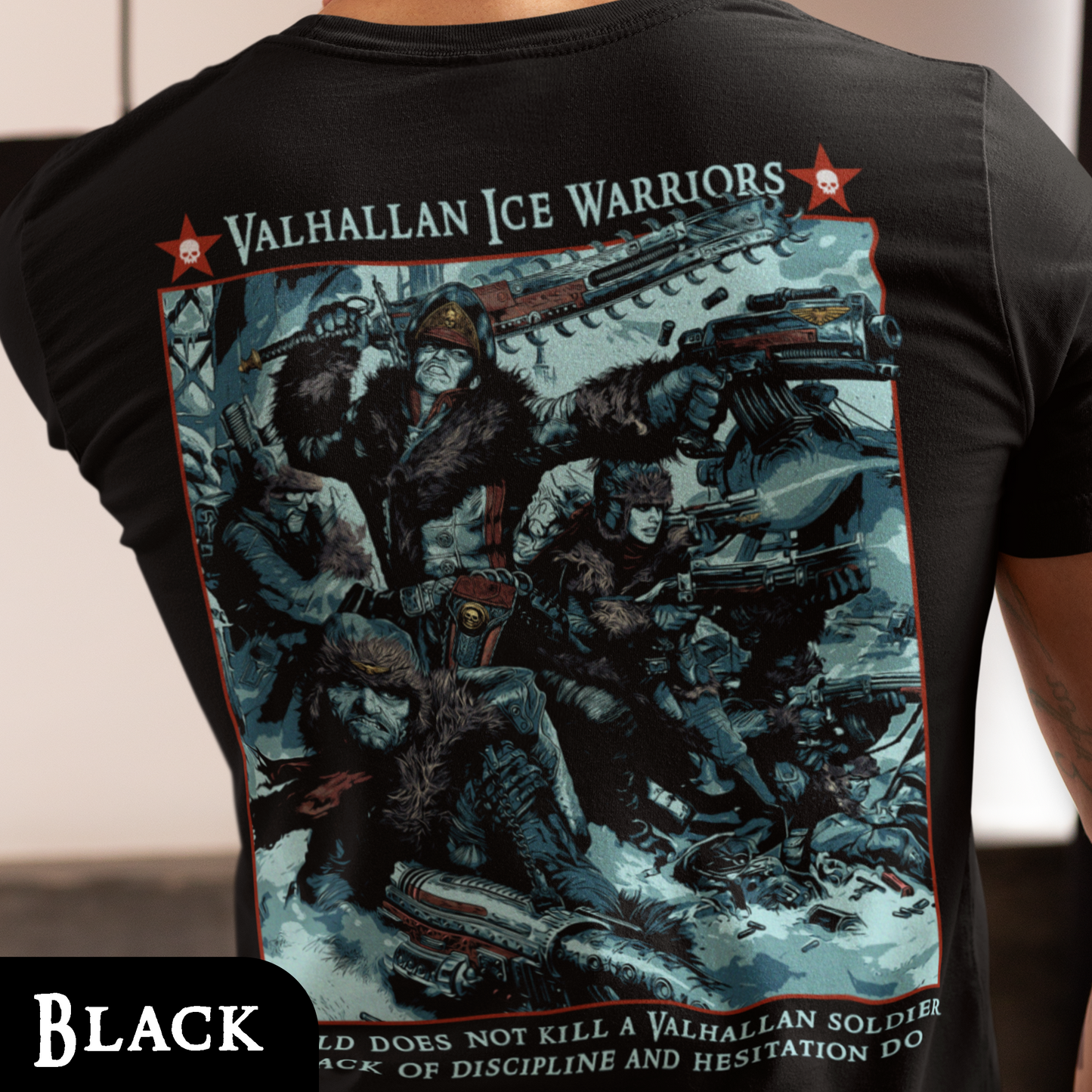 Valhallan Ice Warriors - Astra Militarum | Back Print T-Shirt