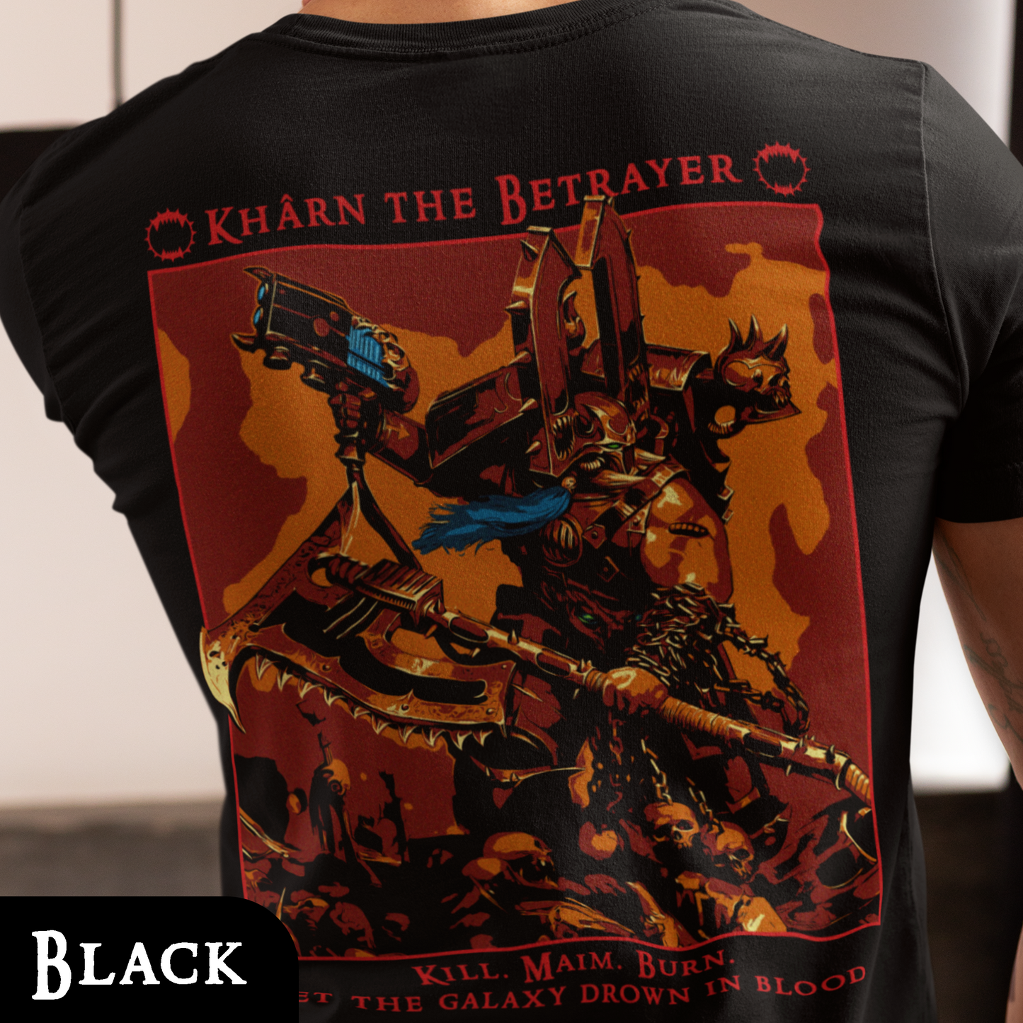 Kharn The Betrayer | Back Print T-Shirt