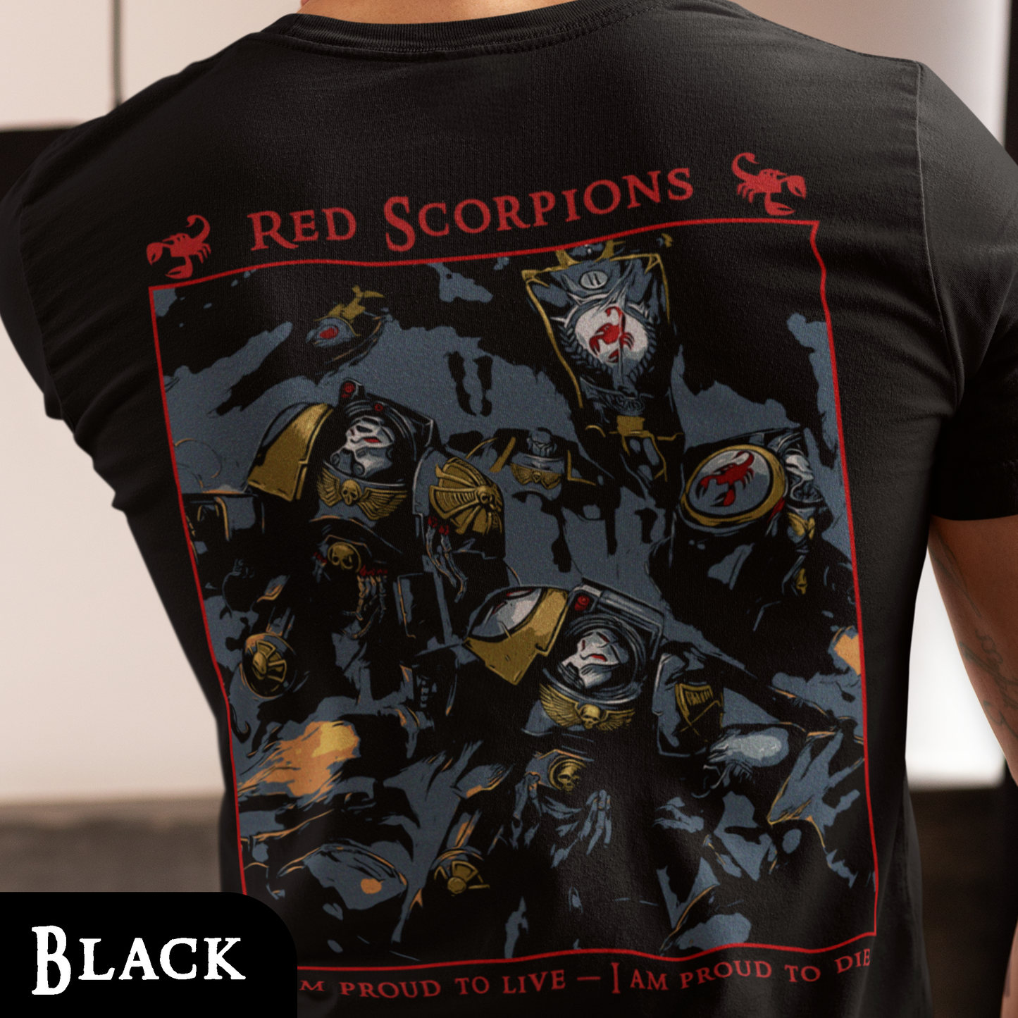 Red Scorpions - Warhammer 40k | Back Print T-Shirt