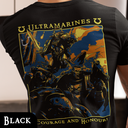 Ultramarines - Courage And Honour | Back Print T-Shirt