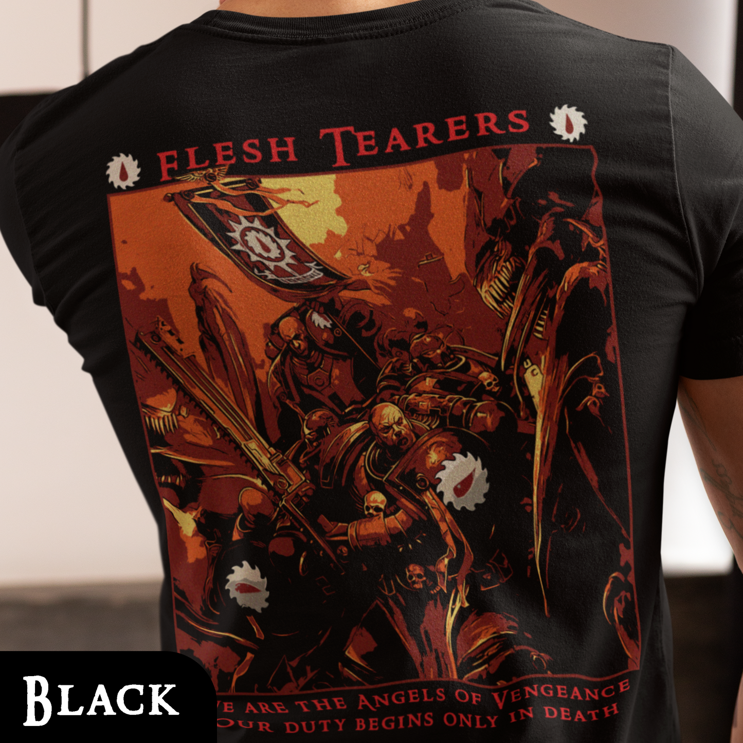 Flesh Tearers - Warhammer 40k | Back Print T-Shirt