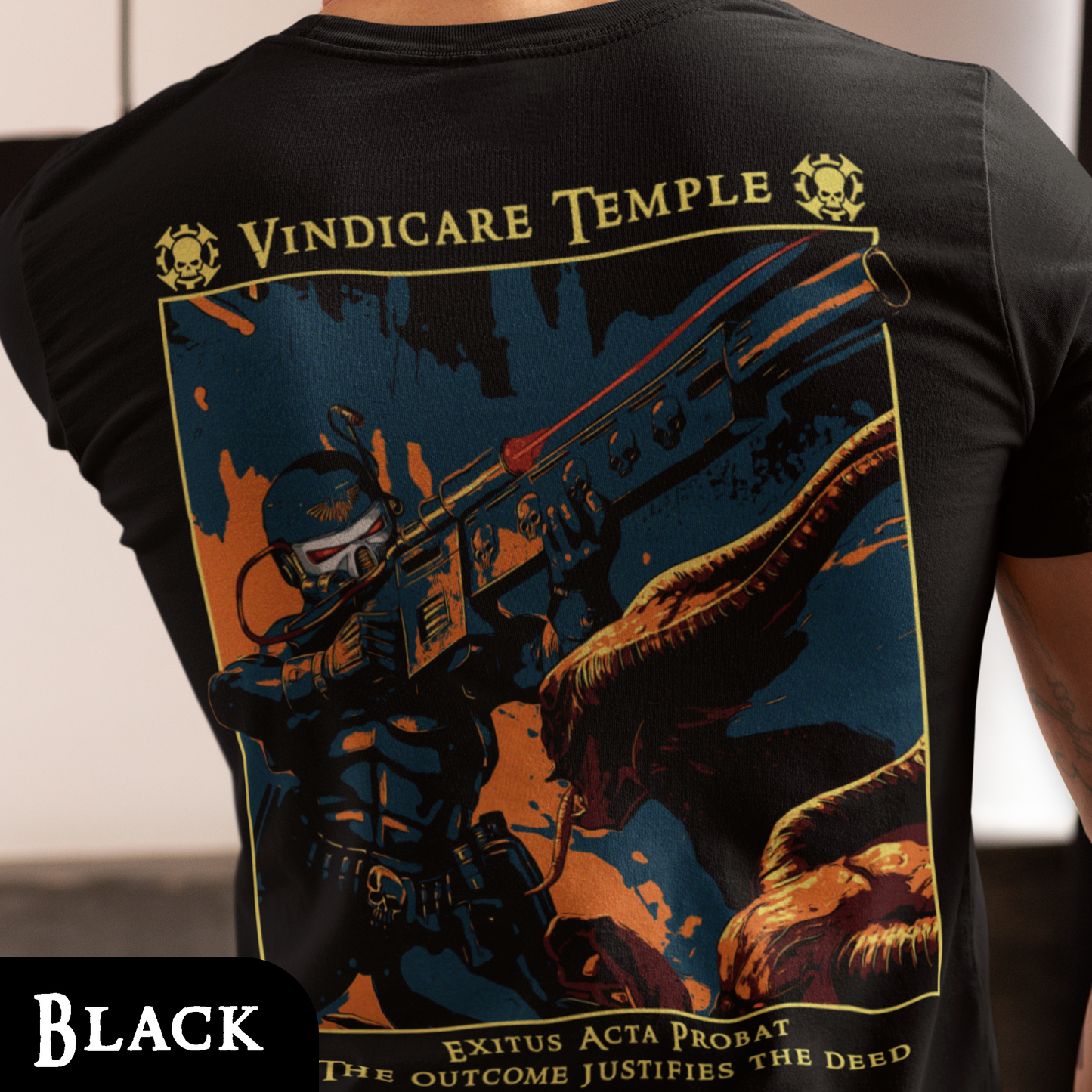 Vindicare Temple - Officio Assassinorum | Back Print T-Shirt