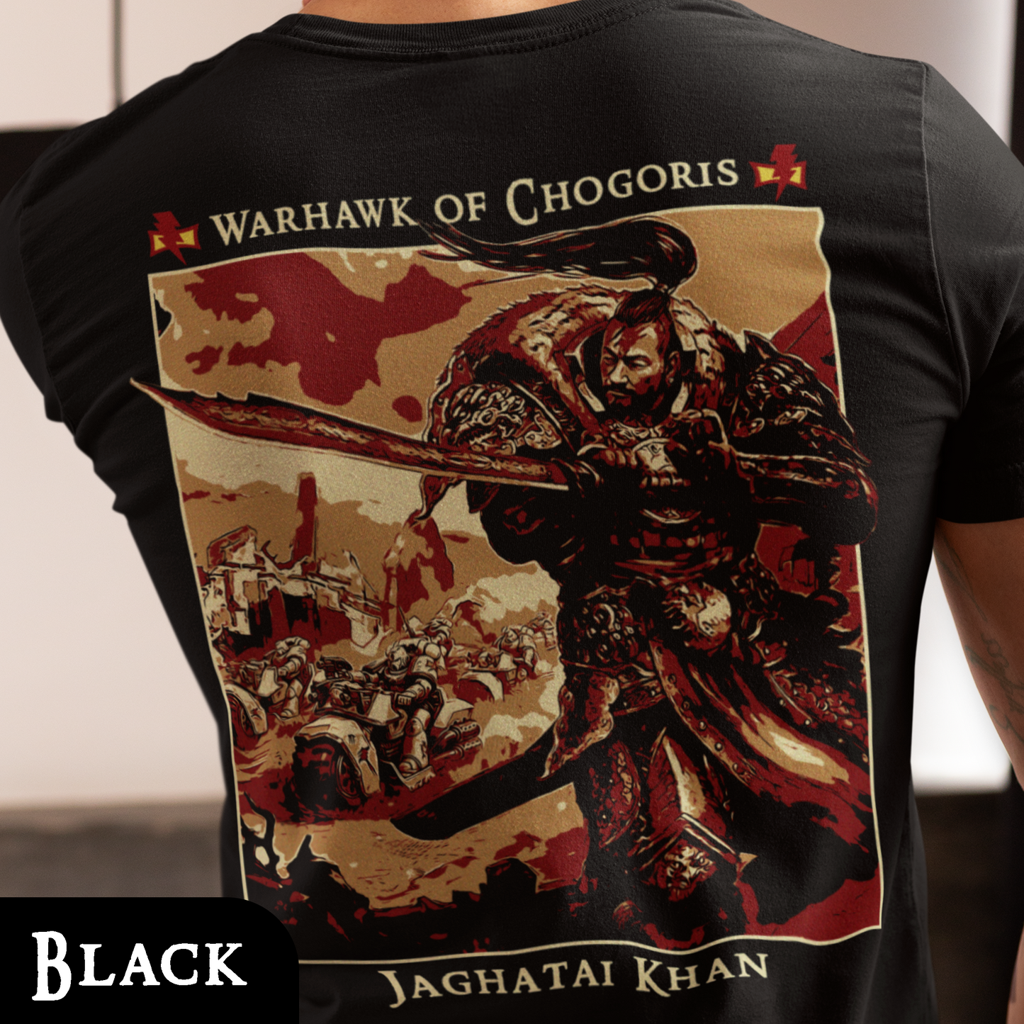 Jaghatai Khan - Warhawk of Chogoris | Back Print T-Shirt