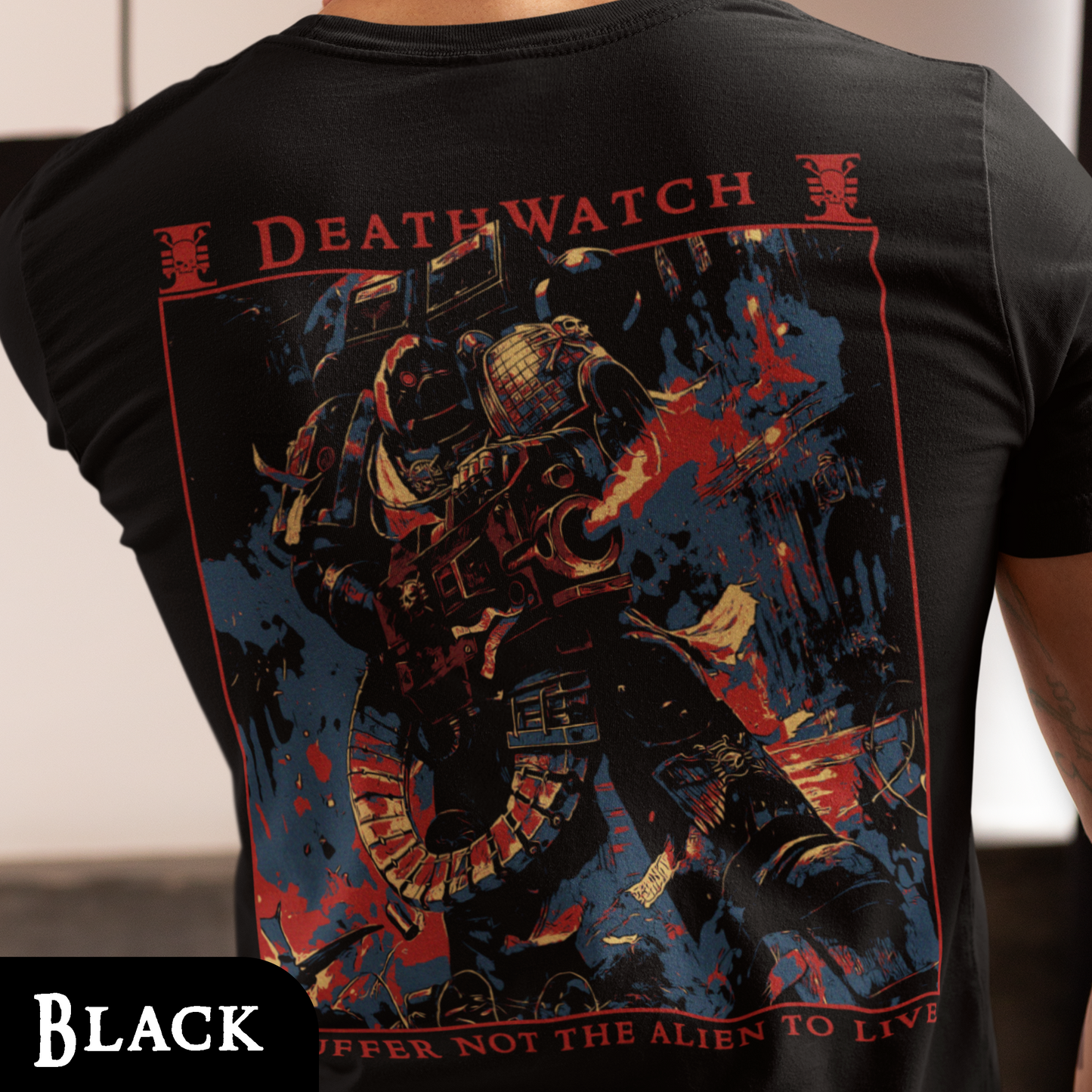 DeathWatch - Warhammer 40k | Back Print T-Shirt