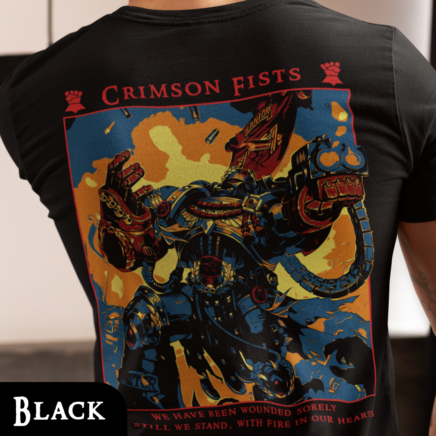 Crimson Fists - Warhammer 40k | Back Print T-Shirt