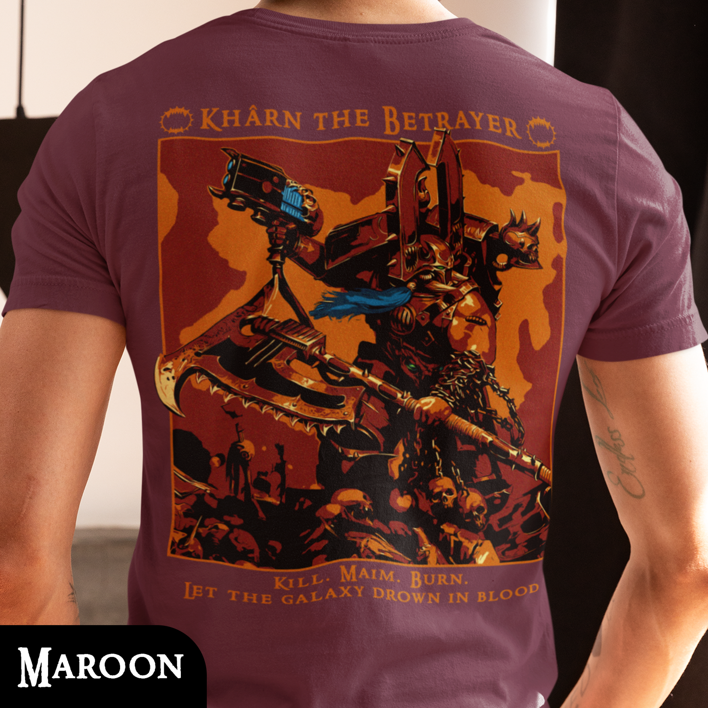 Kharn The Betrayer | Back Print T-Shirt