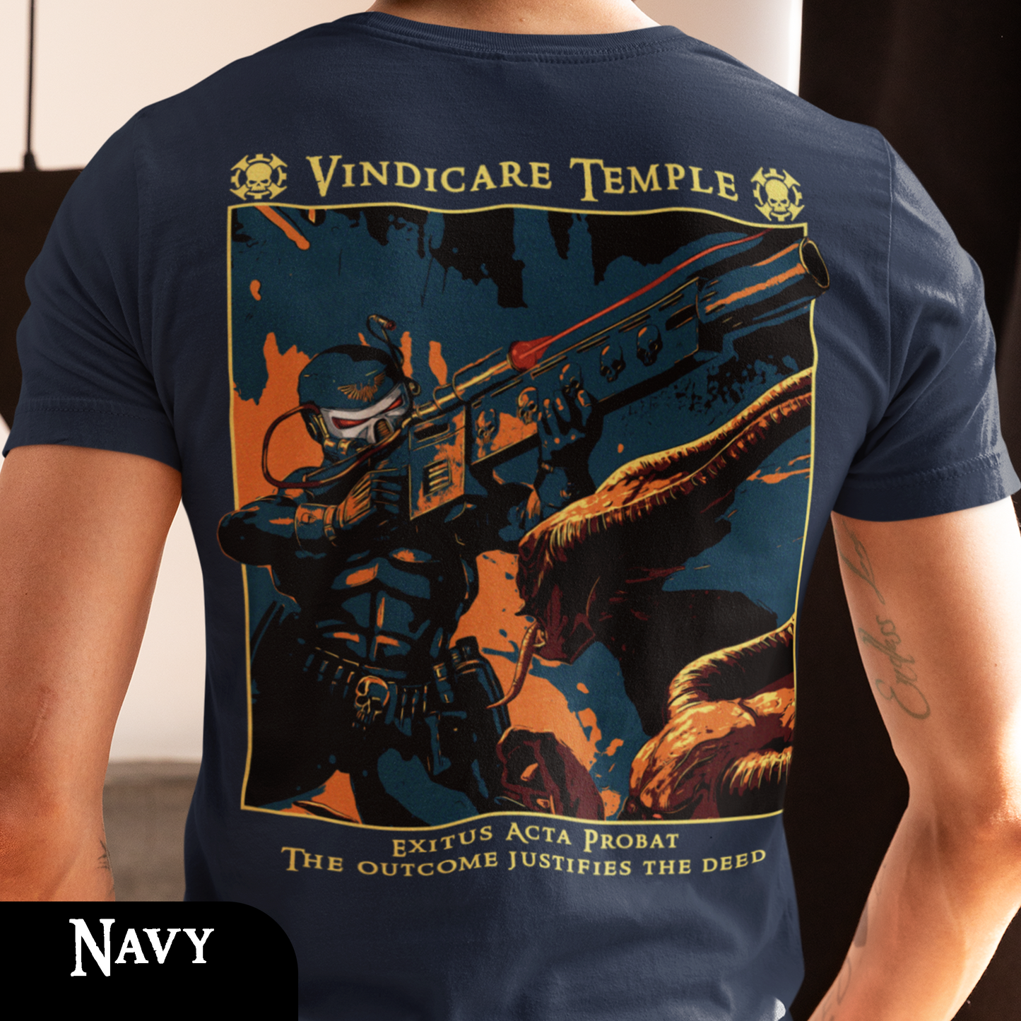 Vindicare Temple - Officio Assassinorum | Back Print T-Shirt