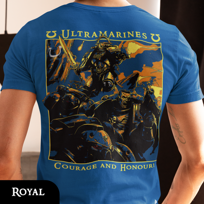 Ultramarines - Courage And Honour | Back Print T-Shirt