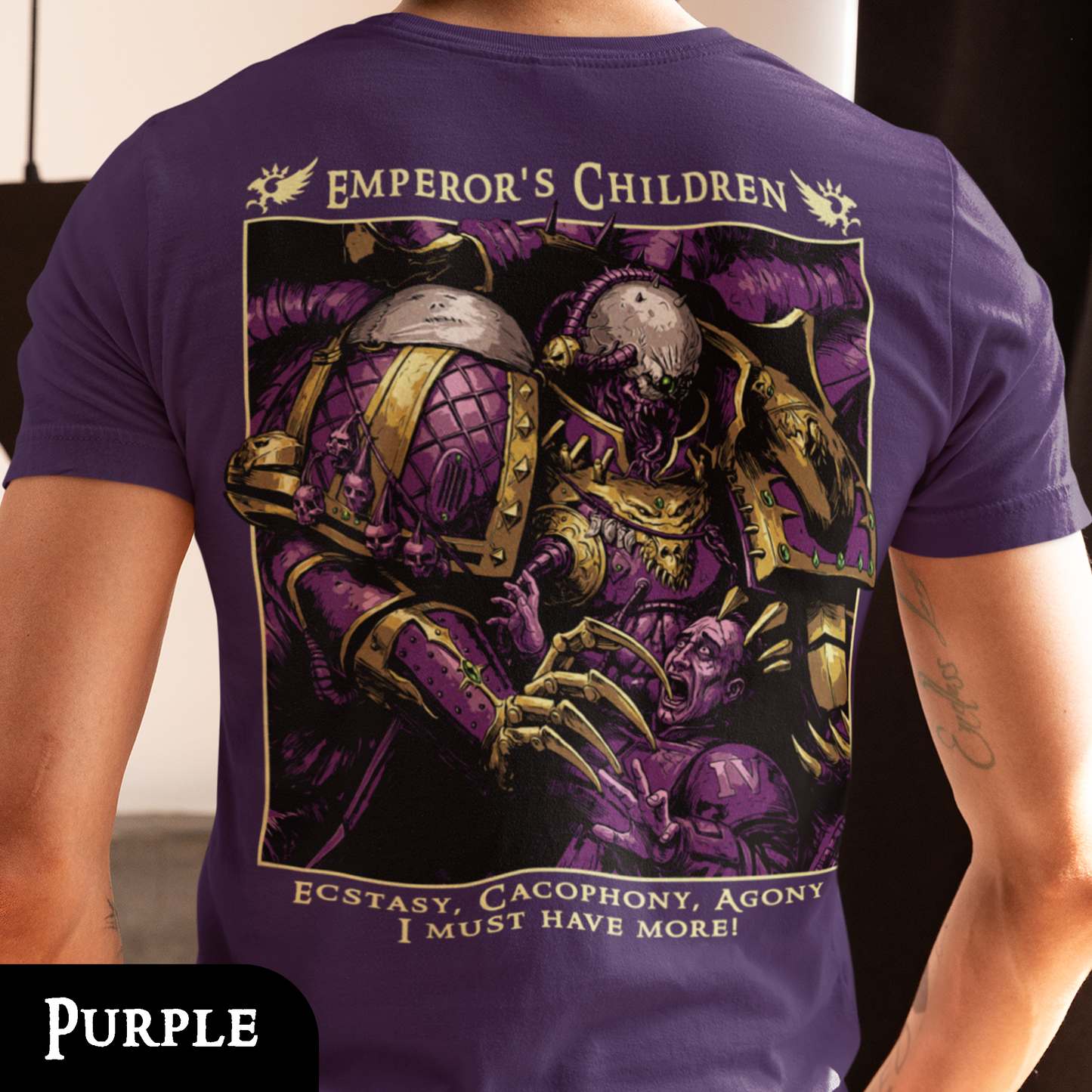 Emperor's Children - Chaos Marine | Back Print T-Shirt