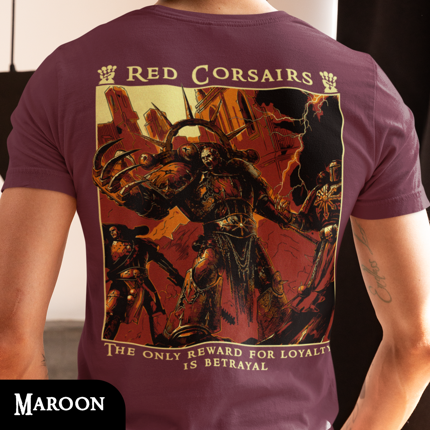 Red Corsairs Warhammer 40k | Back Print T-Shirt