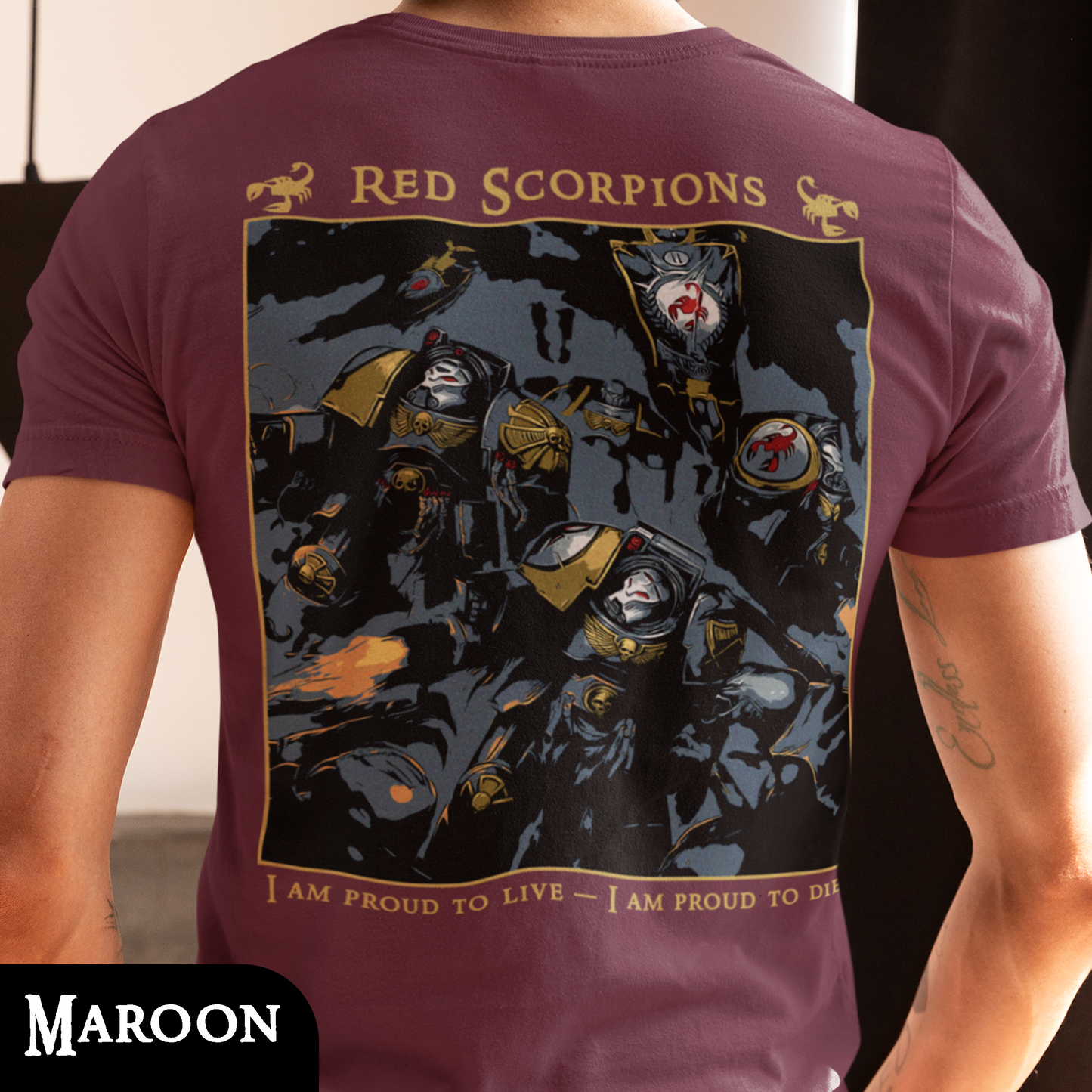 Red Scorpions - Warhammer 40k | Back Print T-Shirt