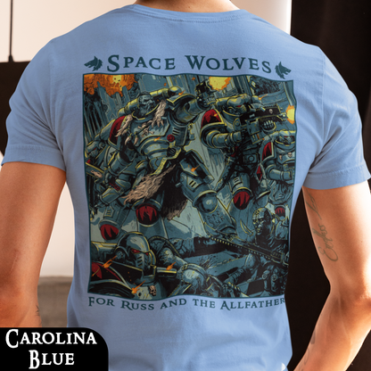Space Wolves - For Russ | Back Print T-Shirt