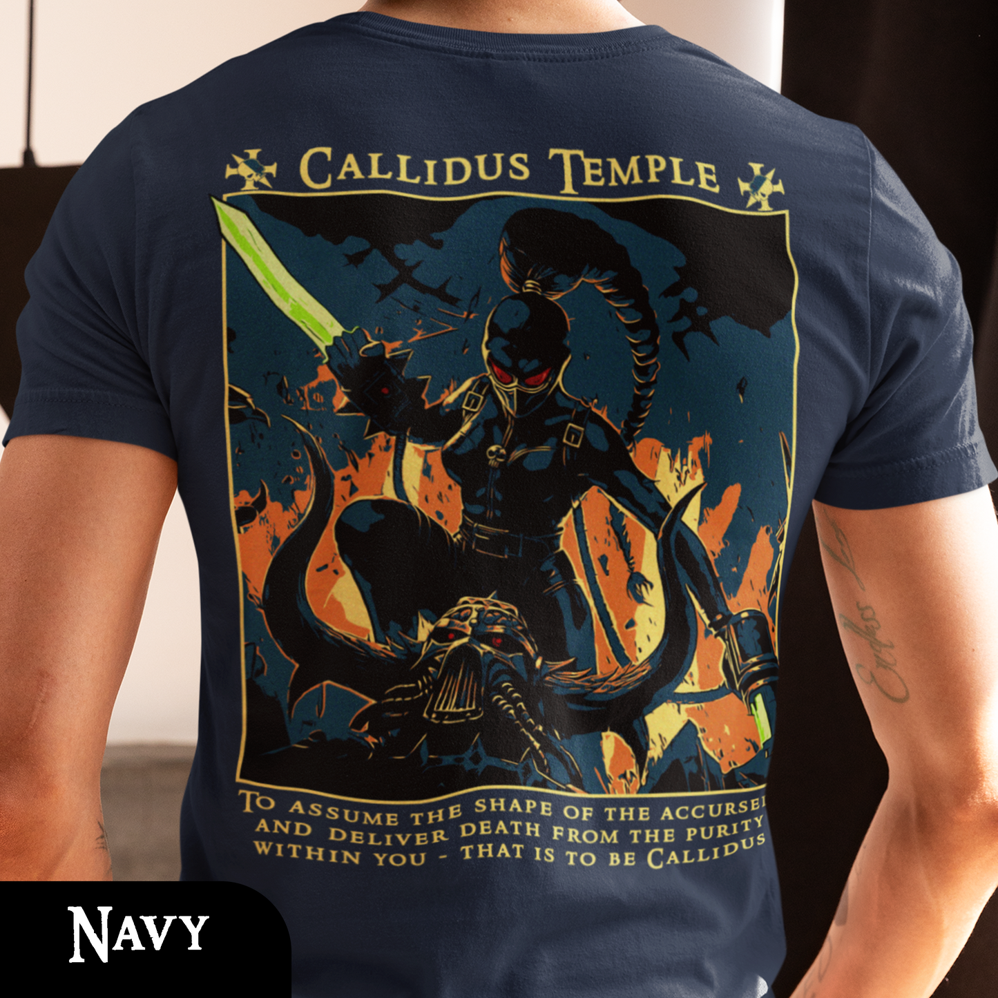 Callidus Temple - Officio Assassinorum | Back Print T-Shirt