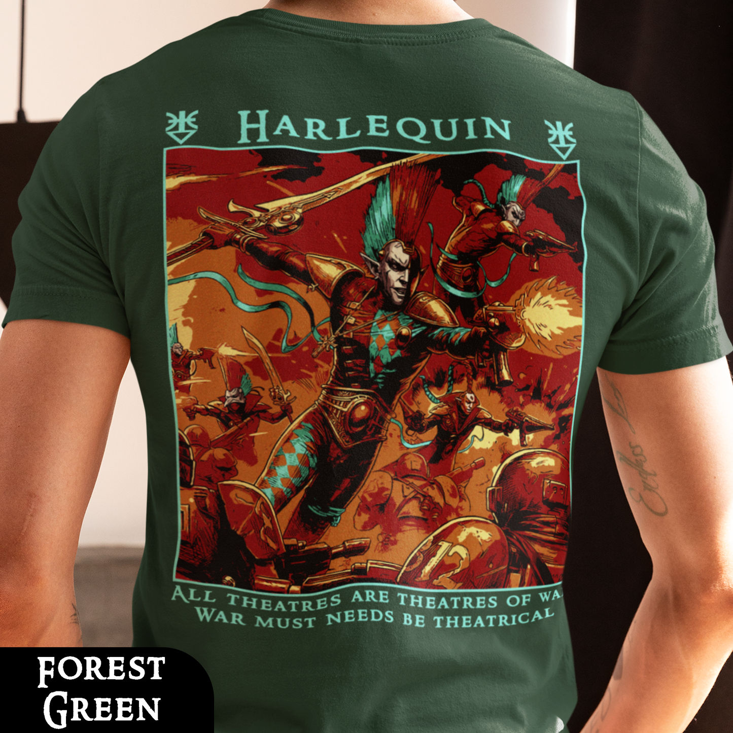 Harlequin - Warhammer 40k | Back Print T-Shirt