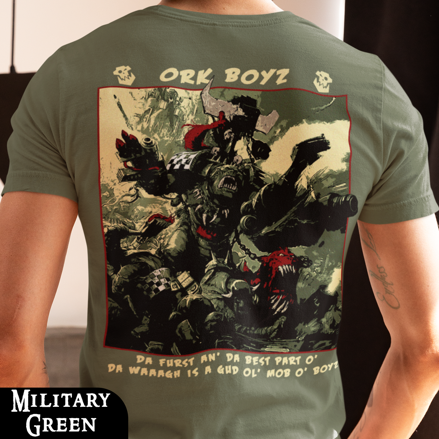Ork Boyz - WAAAGH | Back Print T-shirt