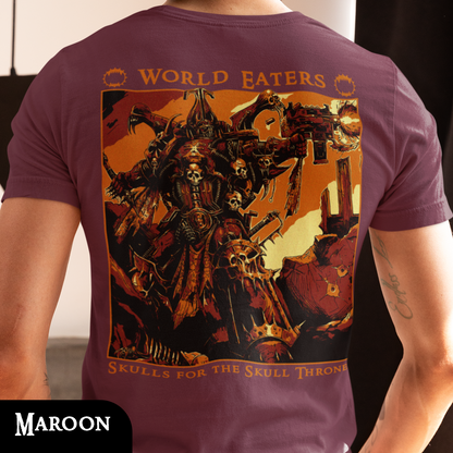 World Eaters - Skull Throne | Back Print T-Shirt