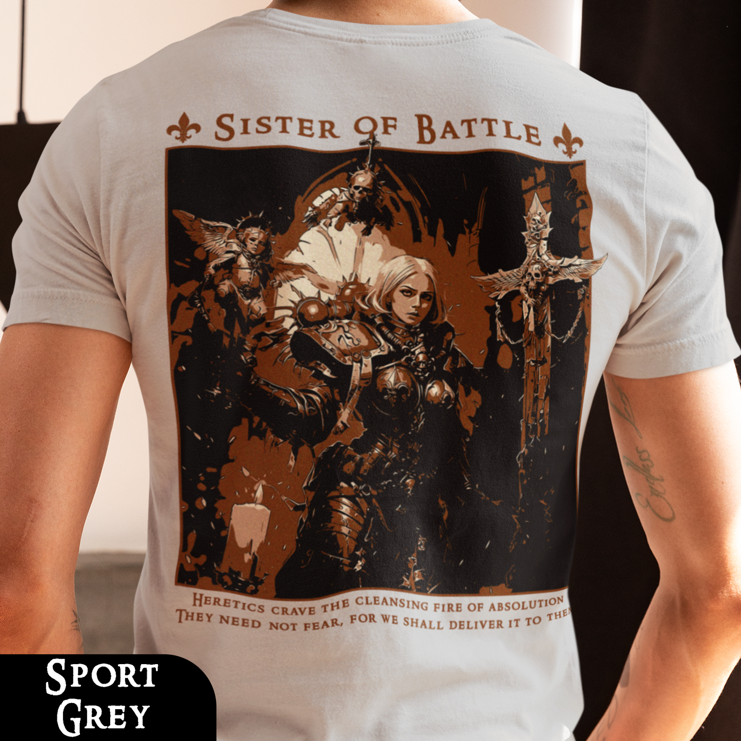 Sister Of Battle - Adepta Sororitas | Back Print T-Shirt