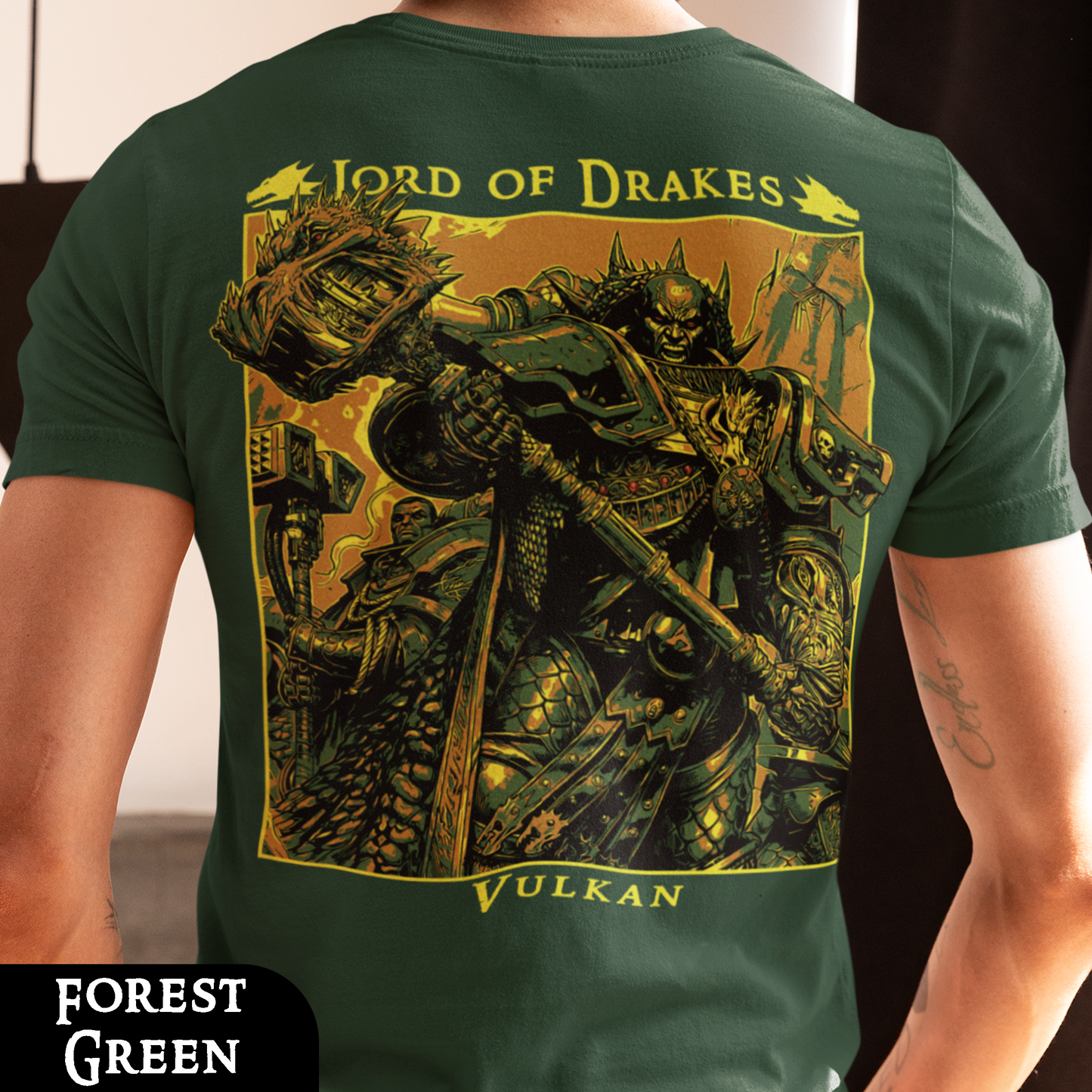 Vulkan - Lord Of Drakes | Back Print T-Shirt