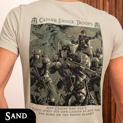 Cadian Shock Troops - Astra Militarum | Back Print T-Shirt