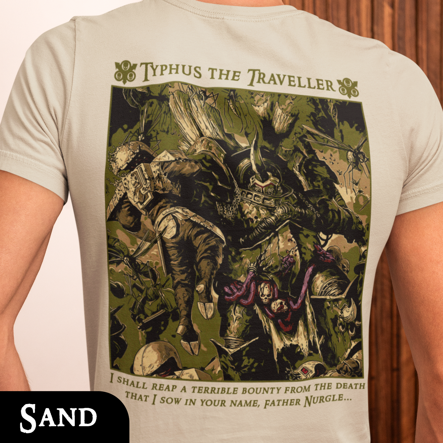 Typhus The Traveller - Death Guard | Back Print T-Shirt