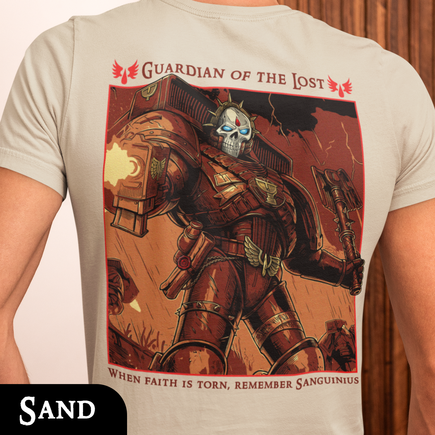Chaplain Lemartes - Blood Angels | Back Print T-Shirt