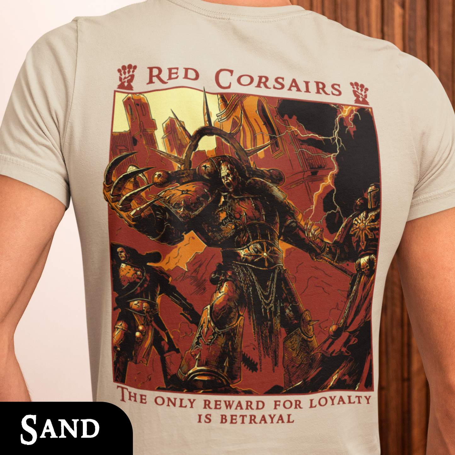 Red Corsairs Warhammer 40k | Back Print T-Shirt