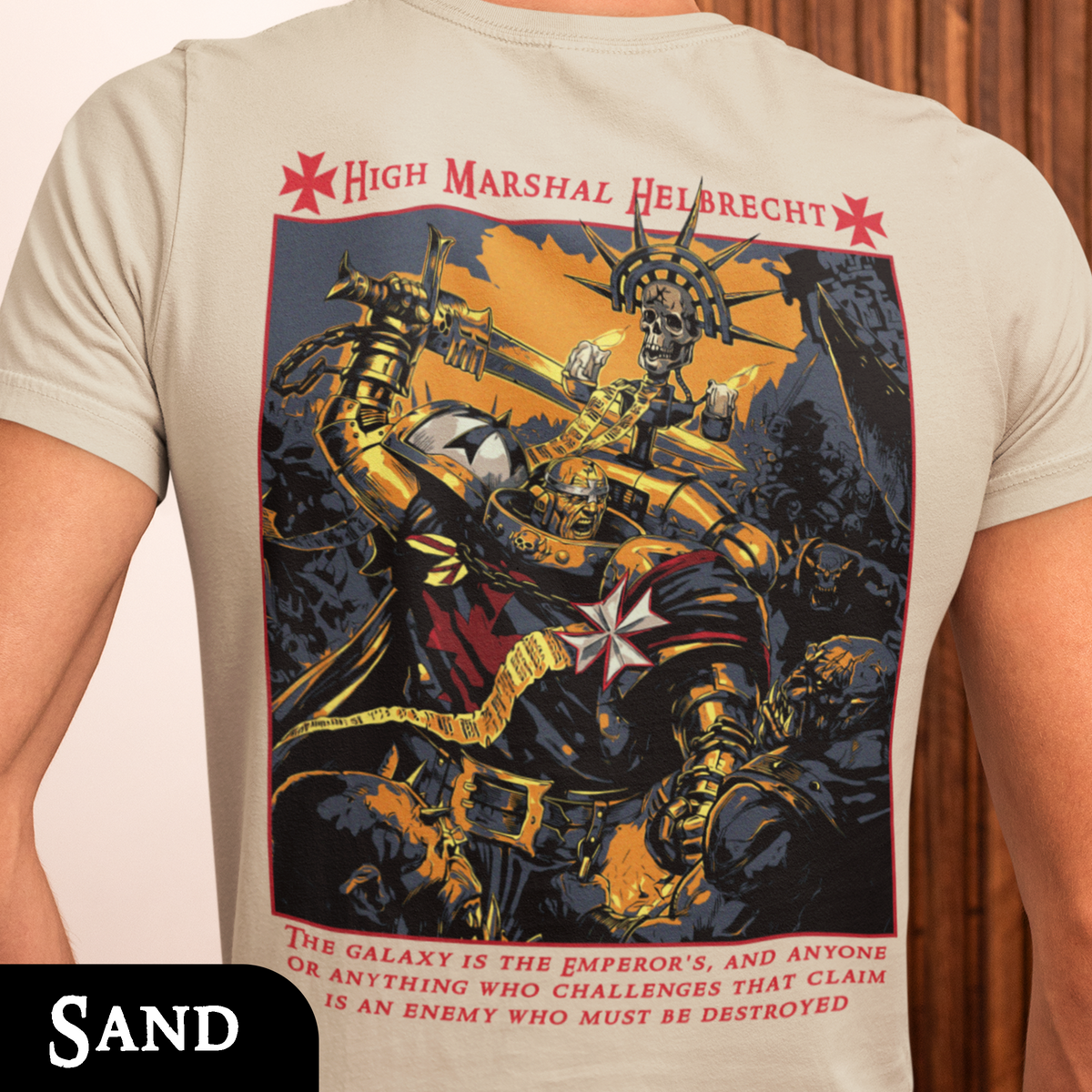 High Marshal Helbrecht - Black Templars | Back Print T-Shirt