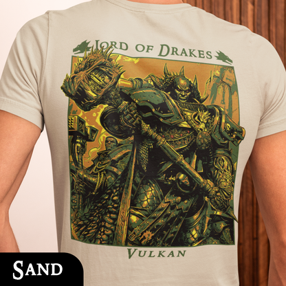Vulkan - Lord Of Drakes | Back Print T-Shirt