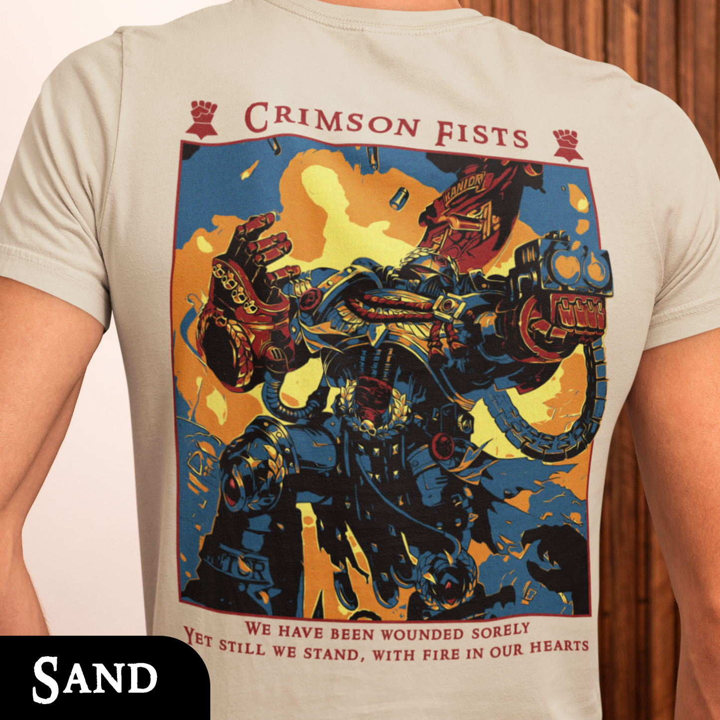 Crimson Fists - Warhammer 40k | Back Print T-Shirt