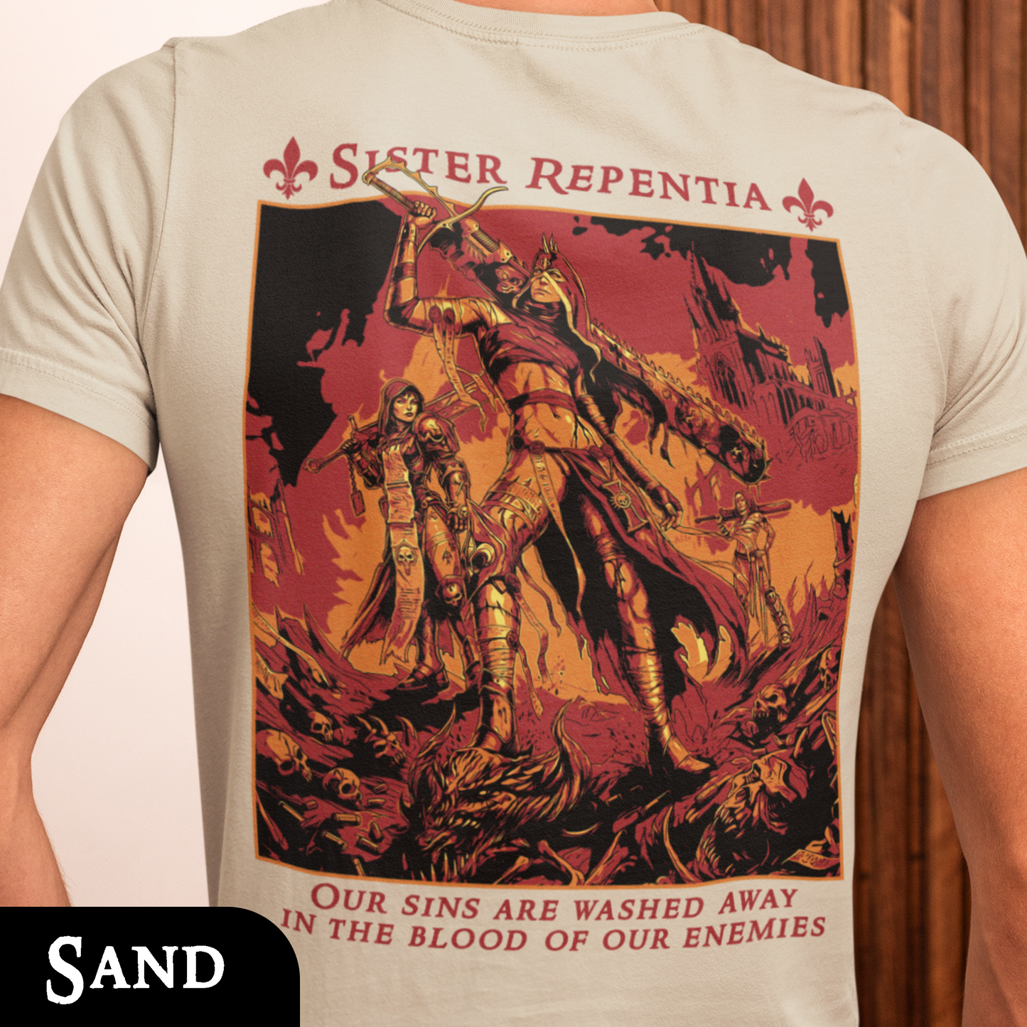 Sister Repentia - Adepta Sororitas | Back Print T-Shirt