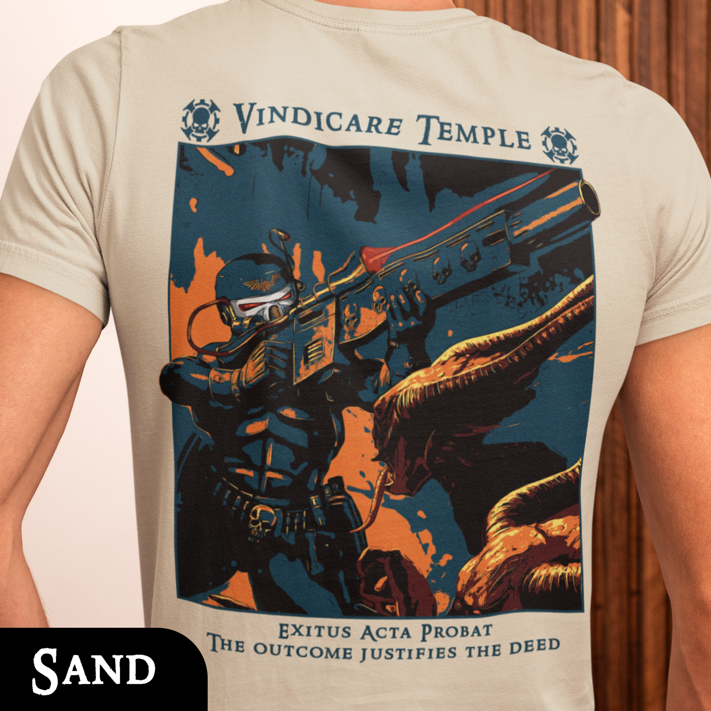 Vindicare Temple - Officio Assassinorum | Back Print T-Shirt