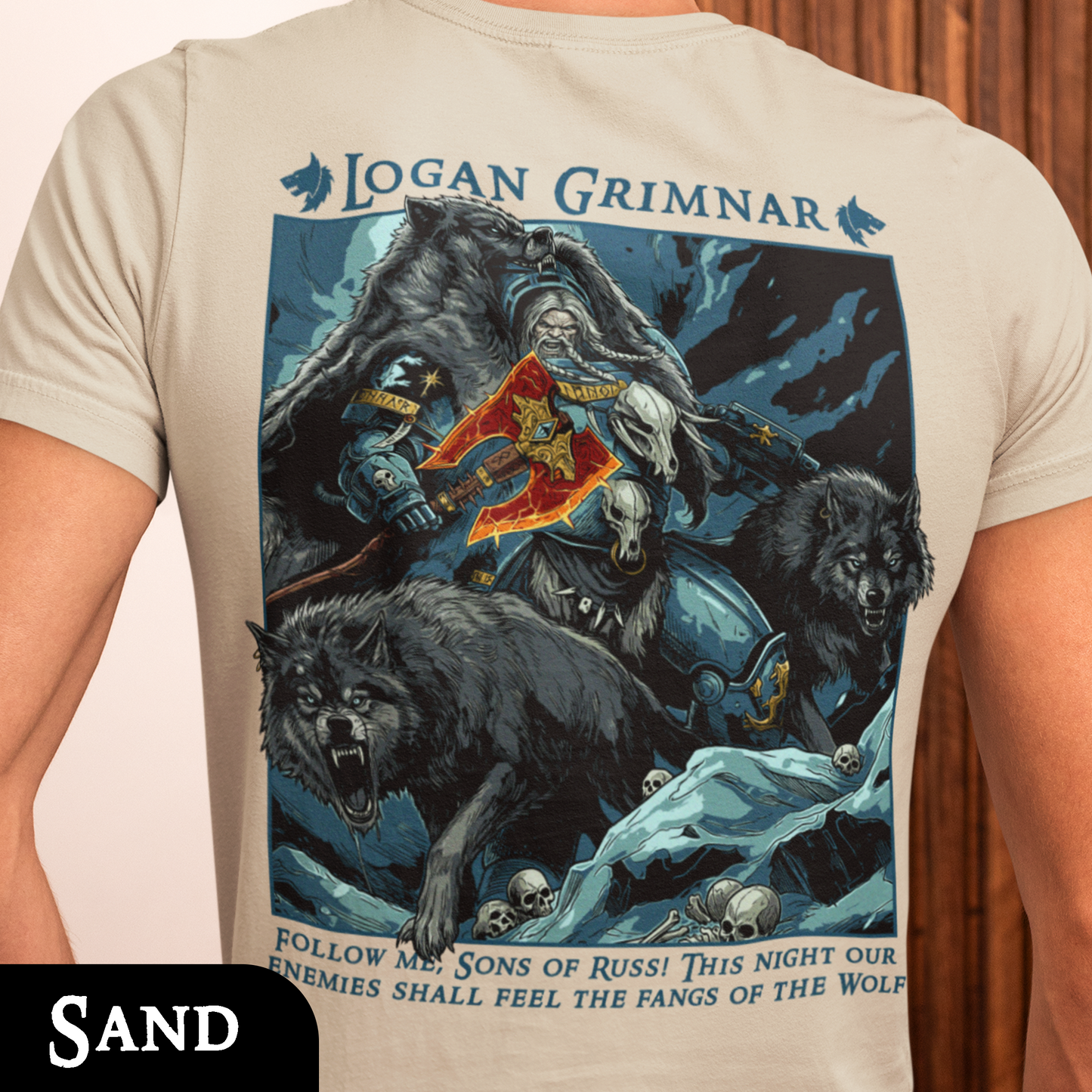 Logan Grimnar - Space Wolves | Back Print T-Shirt