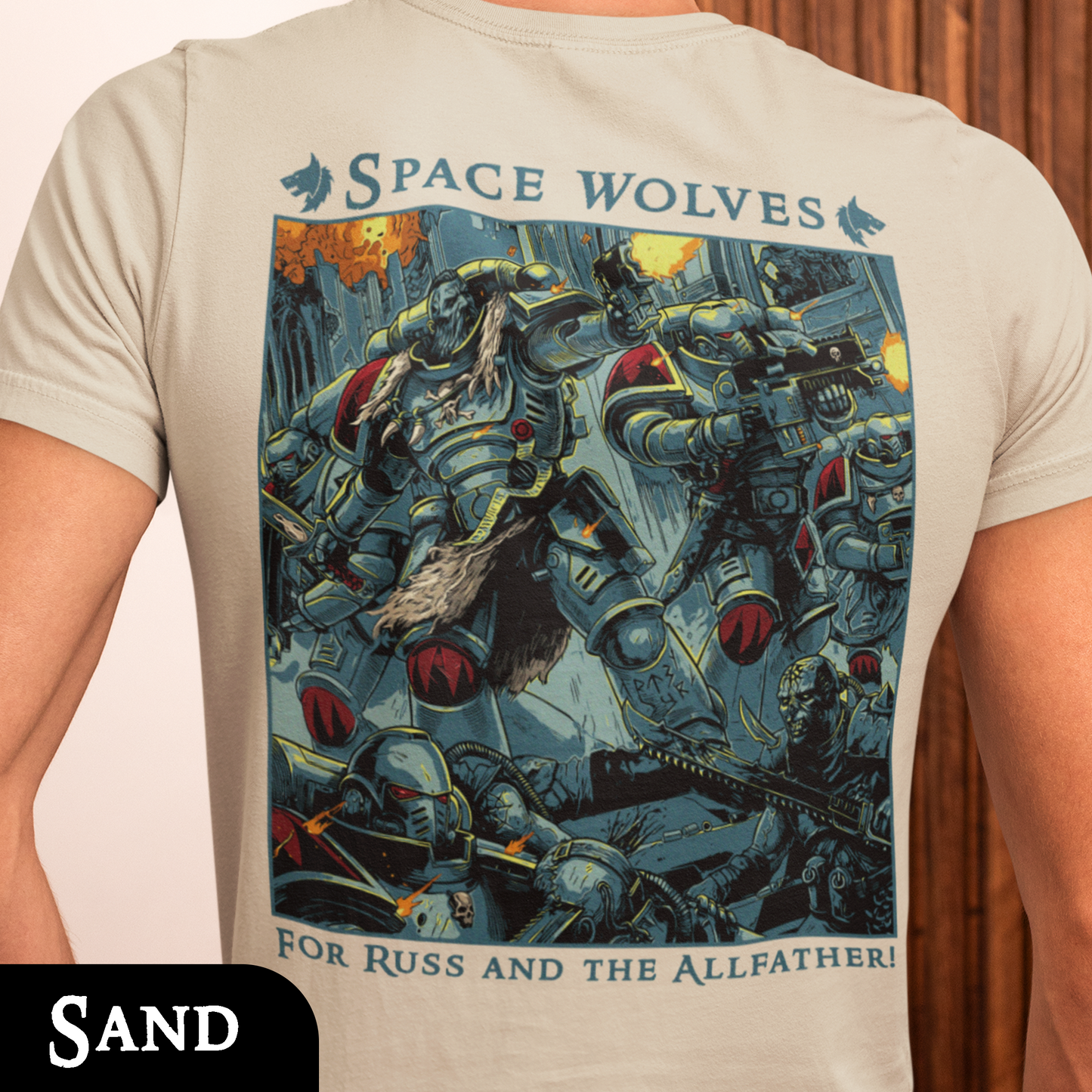 Space Wolves - For Russ | Back Print T-Shirt