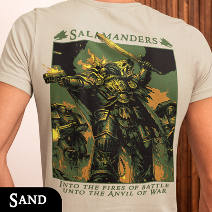 Salamanders - Unto The Anvil of War | Back Print T-Shirt