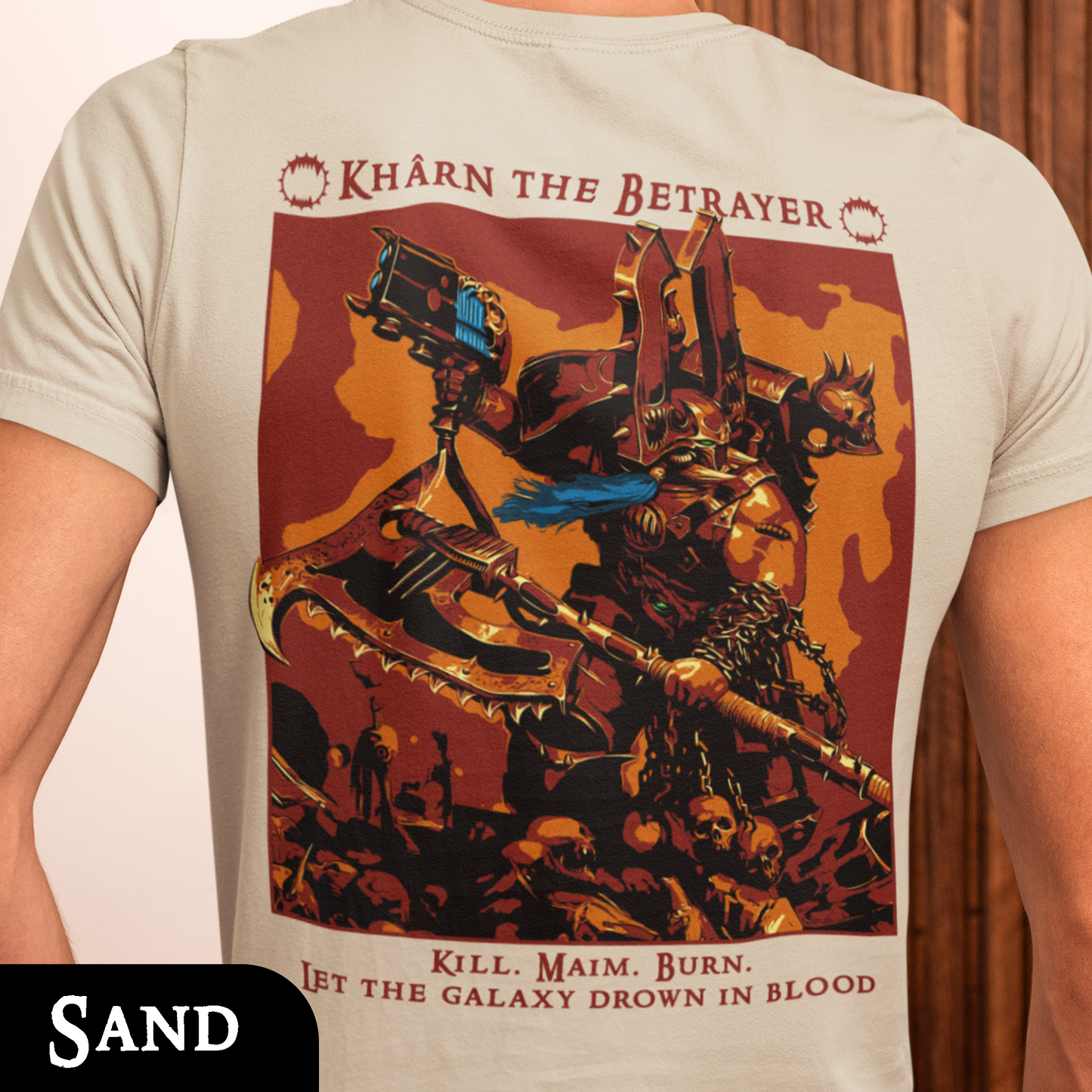 Kharn The Betrayer | Back Print T-Shirt