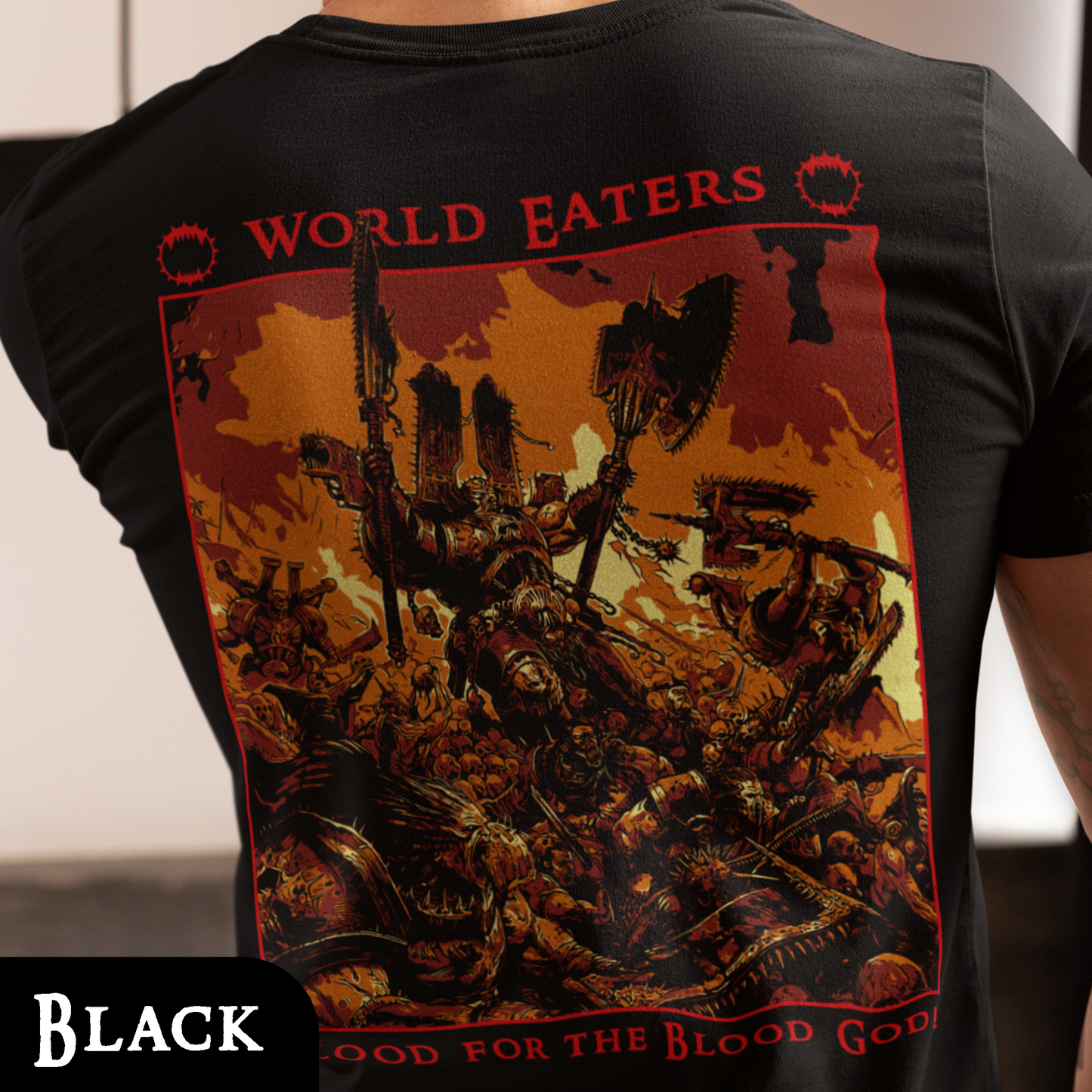 Blood For The Blood God | Back Print T-Shirt